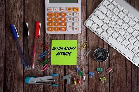 'Regulatory affairs' post it and stationary