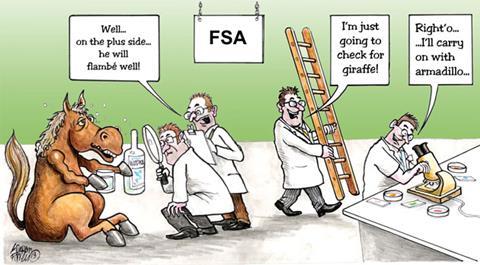 Cartoon of a food analysis laboratory