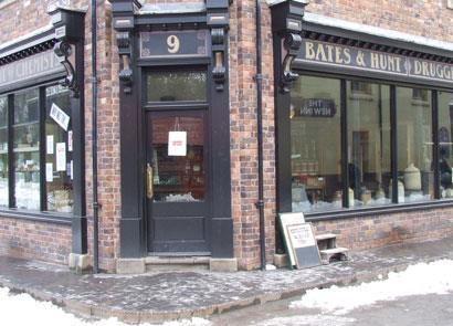 Bates and Hunt Chemist's shop at Blists Hill