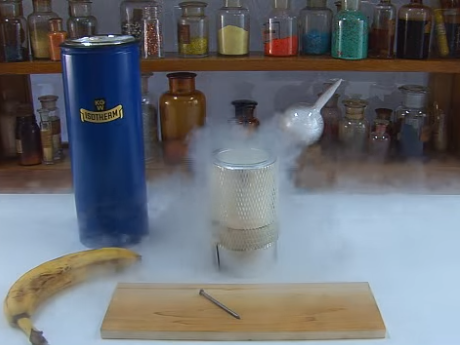 Liquid nitrogen experiment on ChemToddler