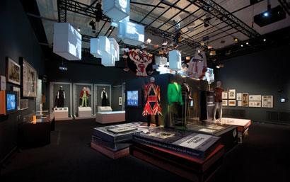 Clothing displayed at the Victoria and Albert Museum, London