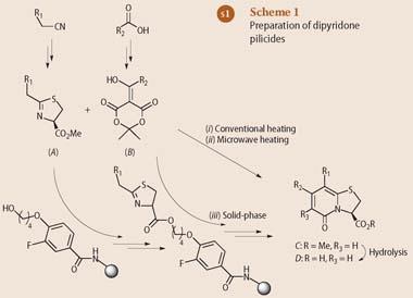 Scheme 1 - Preparation of dipyridone pilicides