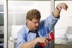 Using a fan to dry armpit sweat