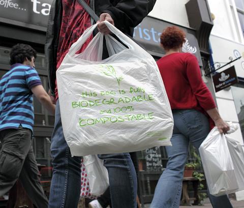An image showing a biodegradable shopping bag