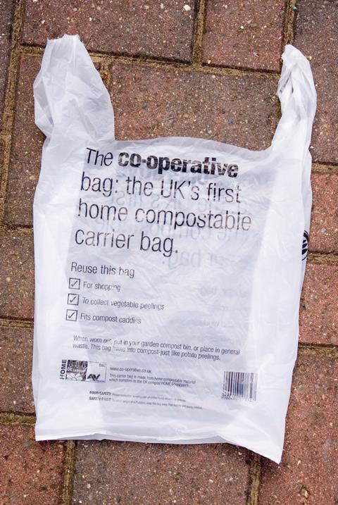 Plastic bag with Recycle sign logo and words REDUCE REUSE RECYCLE on white  blackground, eco friendly concept Stock Photo - Alamy