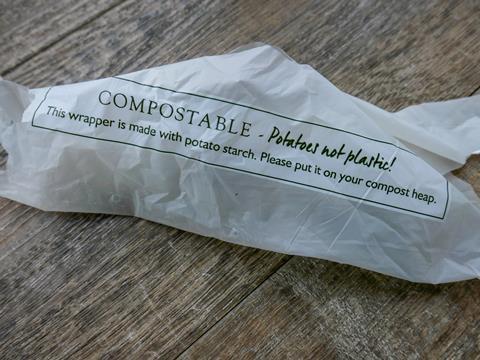 An image showing a compostable bag