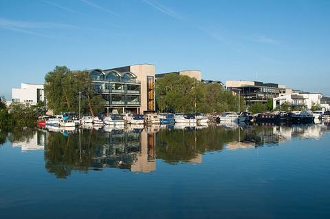 Looking towards the University of Lincoln across the Brayford Pool