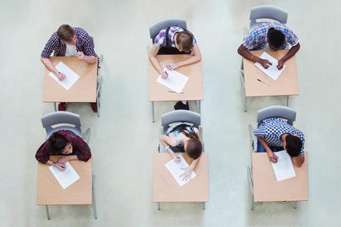 An image showing pupils sitting an exam