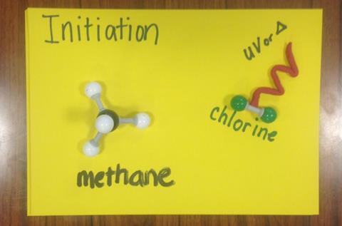 Stop motion animation in chemistry example