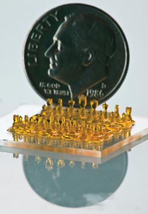 3D printed miniature chess set