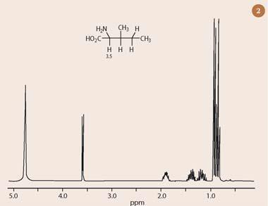 Figure 2 - The 1H-nmr spectrum of isoleucine