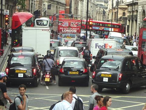 View of a street in Piccadilly, London