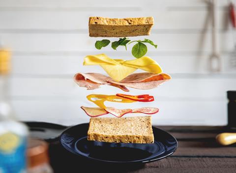 An image showing a deconstructed sandwich
