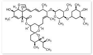 The chemical structure of ivermectin