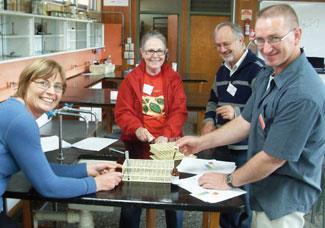 A group of Australian science teachers test one of the activities for the IYC Global Experiment