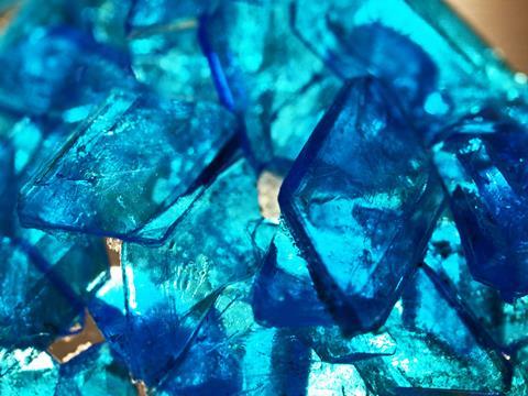 An image showing copper sulphate salt crystals