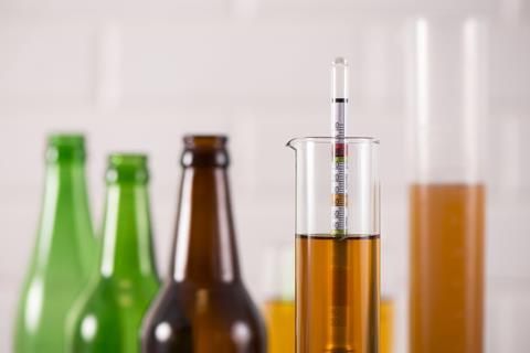 Beer bottles and test tubes