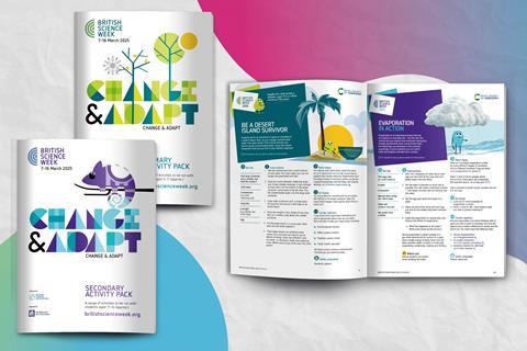 The activity pack booklets from British Science Week 2025 on the theme Change and Adapt