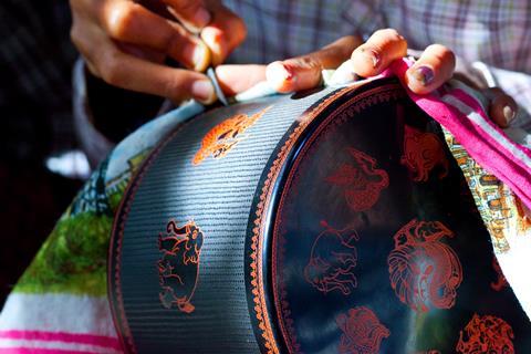 Colourful lacquerware