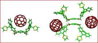 The first exTT-based receptor for fullerene, shown in its two possible binding modes