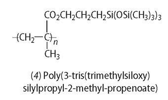 Structure 4: Poly(3-tris(trimethylsiloxy) silylpropyl-2-methyl-propenoate)
