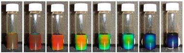 The colours of iron oxide nanocrystals