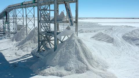 An image showing a pile of lithium salt