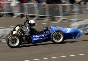The hydrogen powered car in action