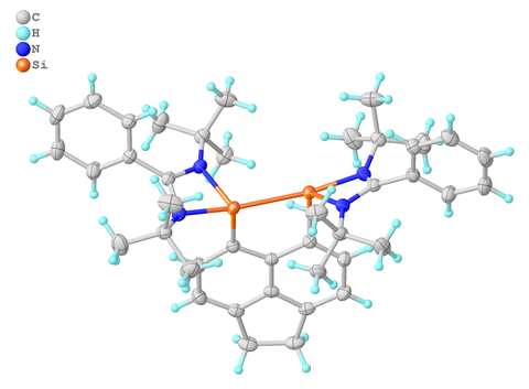 An Image showing the molecular structure of the Si Complex