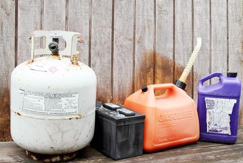 Household hazardous waste products and containers