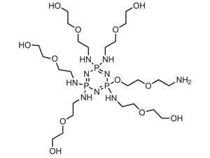 Chemical structure of Aminoethoxy ethanol substituted phosphazene (AEEP)