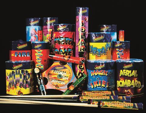 Different kinds of fireworks for sale