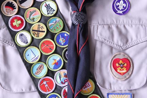 Boy scout shirt with badges
