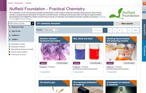 Practical chemistry website