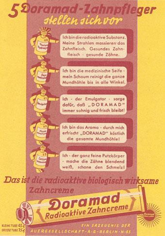 Figure 2 - Radioactive toothpaste