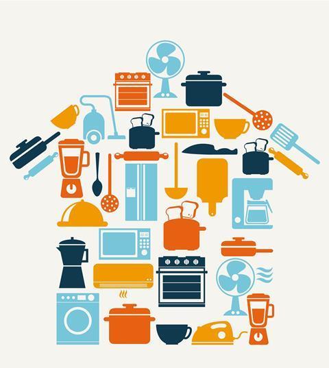 Home appliances which use energy