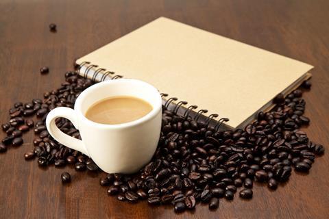 Coffee and a notebook
