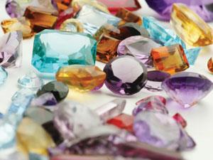Coloured gemstonesw