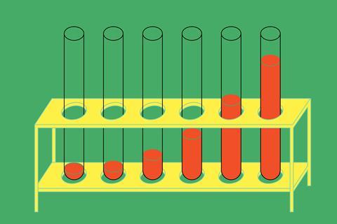 An image showing test tubes forming a bar graph