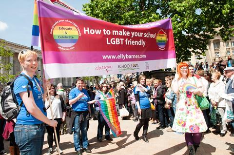 An image showing participants in the Pride March in Birmingham