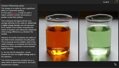 factors influencing colour (cont)