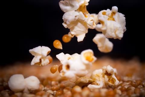 Popcorn popping from kernels