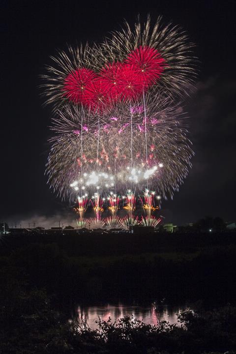 An image showing fireworks at the Omagari festival