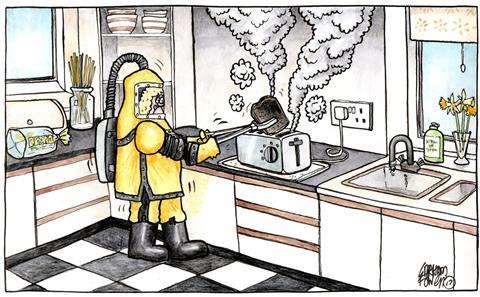 Cartoon – burning toast