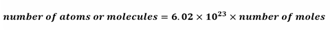 Avogadros number equation