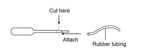 gas generating apparatus using pipette and rubber tubing