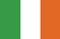 The flag of the Republic of Ireland, featuring green, white and orange vertical stripes