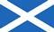 The flag of Scotland - a white cross on a blue background