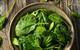bowl with spinach leaves in