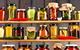 Picture of lots of jars of different pickled vegetables